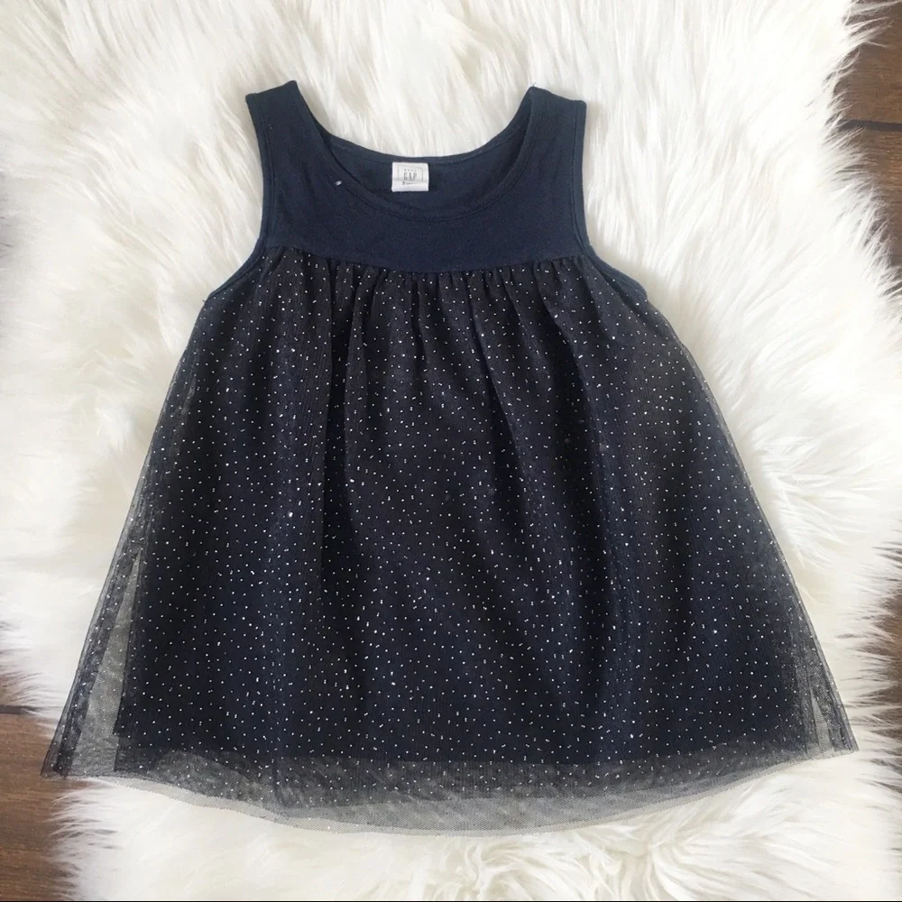 EUC BabyGap Sparkly Cotton/Tulle Top